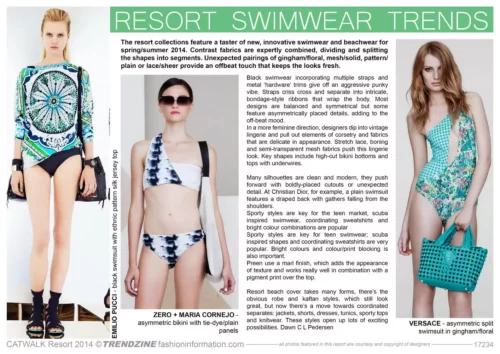 FASHION Trends New York London Milan Paris Resort 2014 Swimwear